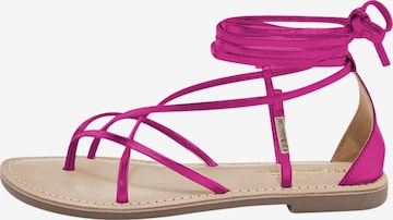 Les Tropéziennes Sandals in Pink: front