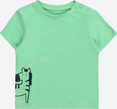 s.Oliver T-Shirt en vert clair / noir, Vue avec produit