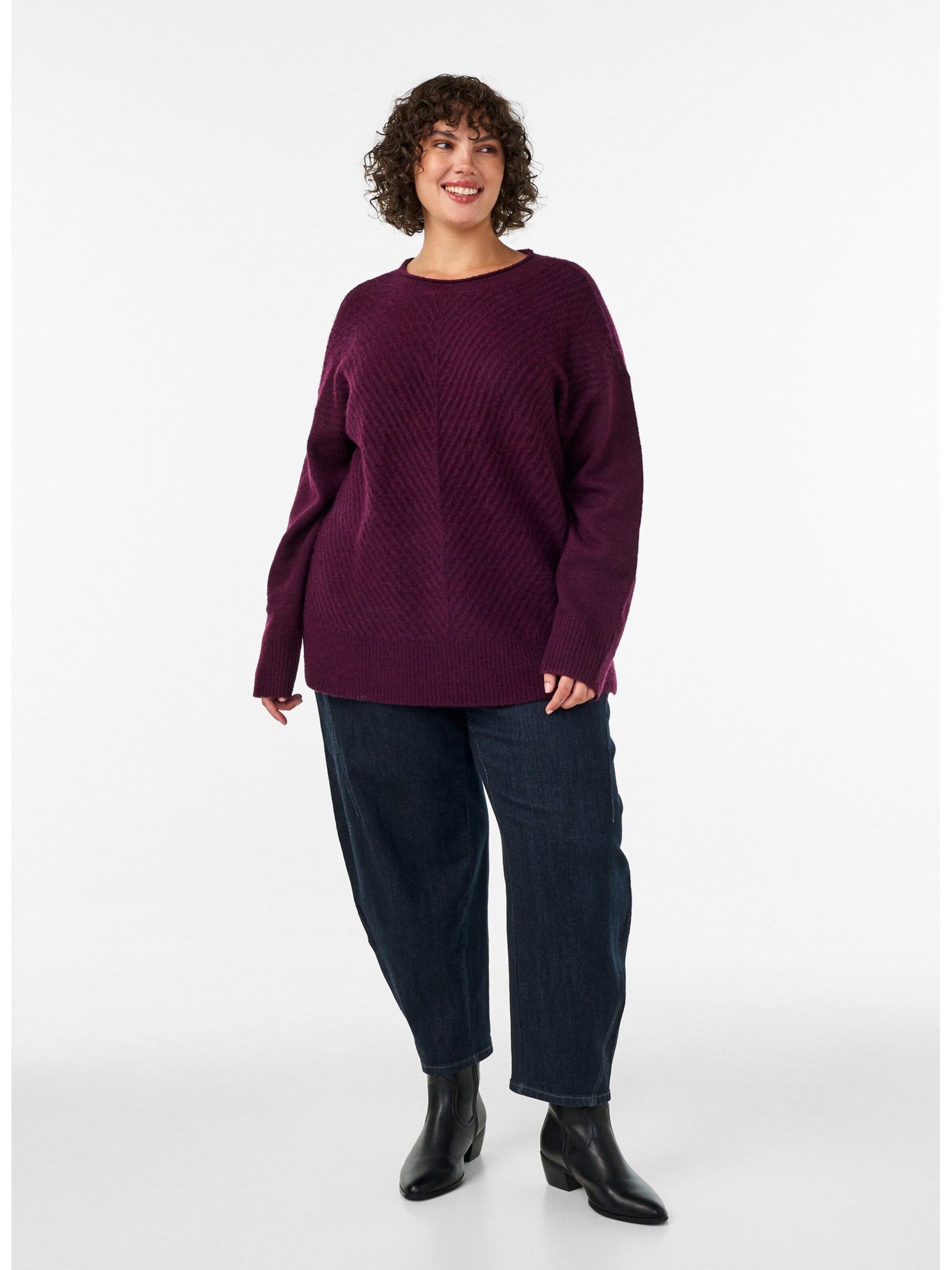 Zizzi Sweatshirt i rød
