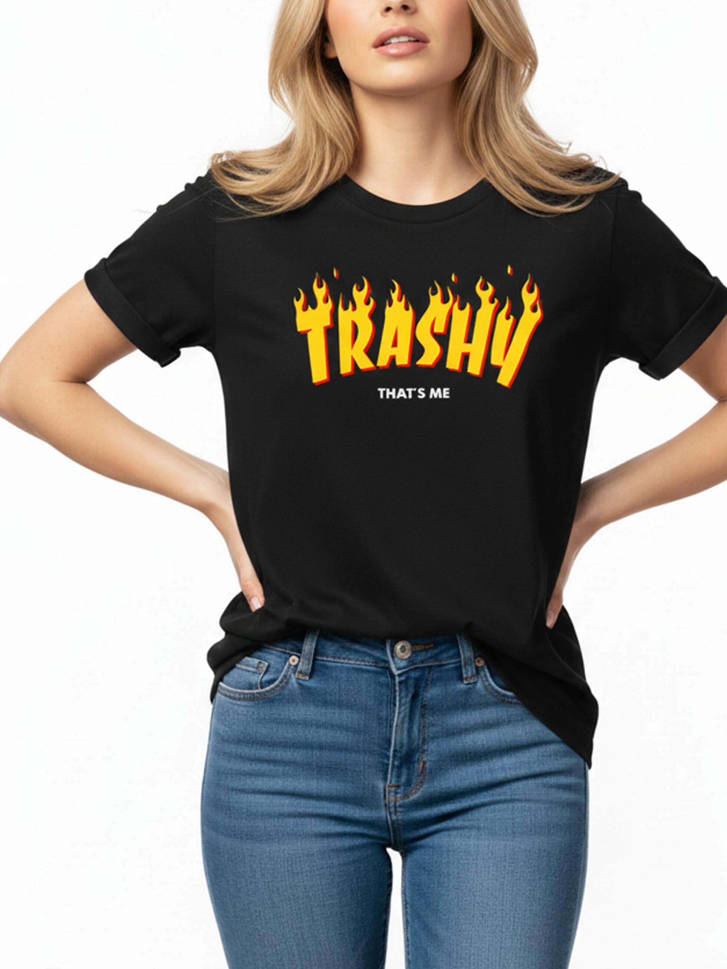 MAKAYA Shirt 'Trashy' in Black
