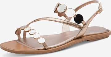 Tamaris Sandali s paščki | zlata barva: sprednja stran