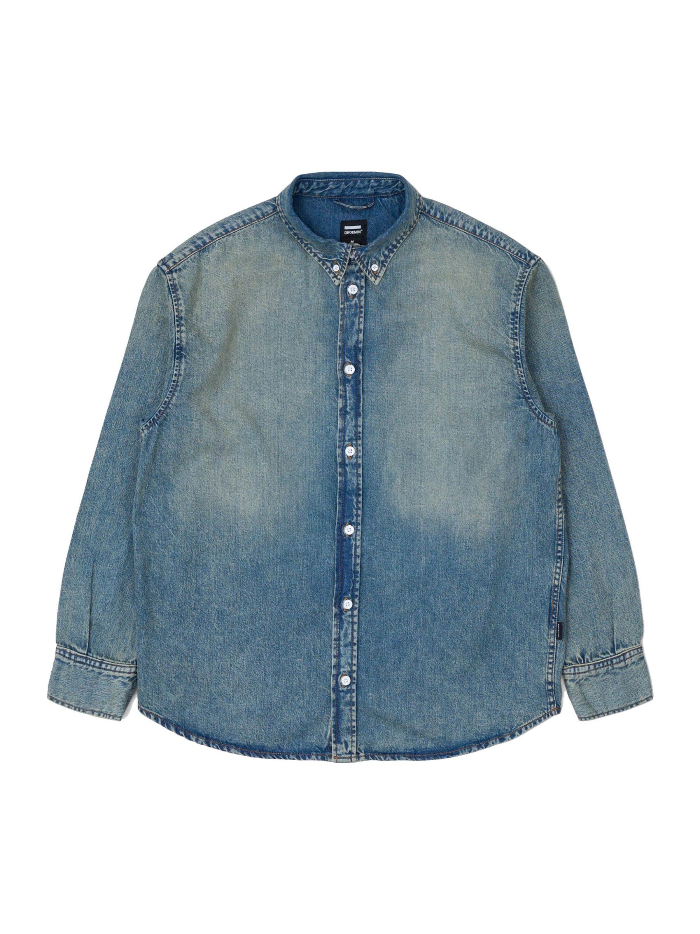 Dr. Denim Shirt 'Ray Denim' in Blauw: voorkant