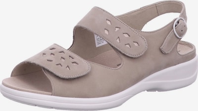 SOLIDUS Sandale 'Sandalette Damen 73146 40474 Velourleder in beige' in 41 in beige, Produktansicht
