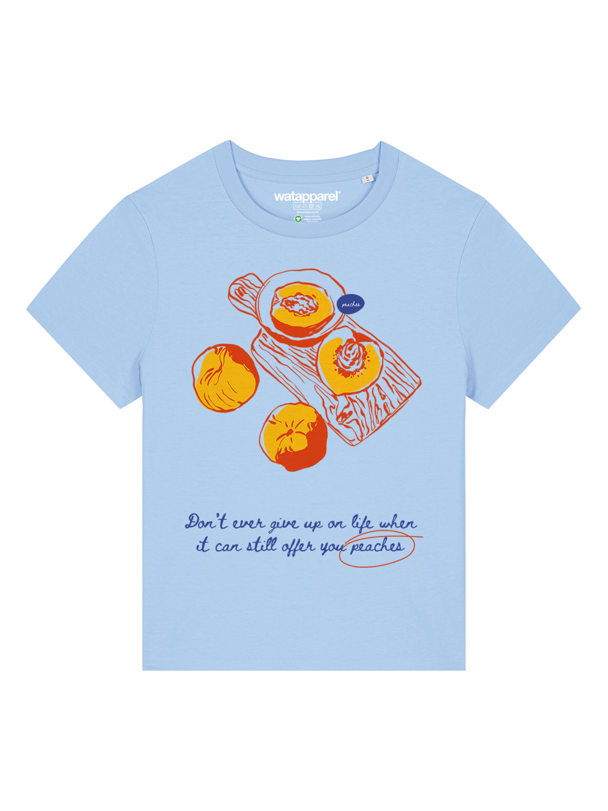 Maglietta 'Peaches' di Watapparel in blu: frontale