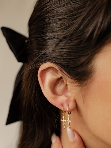 Hey Happiness Ohrringe 'Kreuz' in Gold