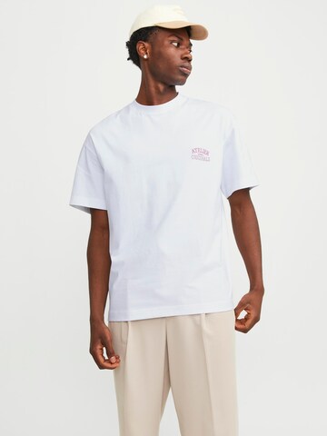 JACK & JONES Koszulka 'JORSantorini' w kolorze biały: przód