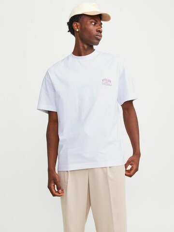 T-Shirt 'Santorini' JACK & JONES en blanc : devant