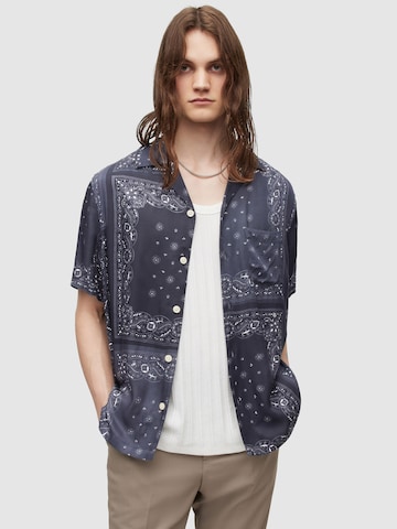 AllSaints Regular fit Overhemd 'TIKAL' in Zwart: voorkant