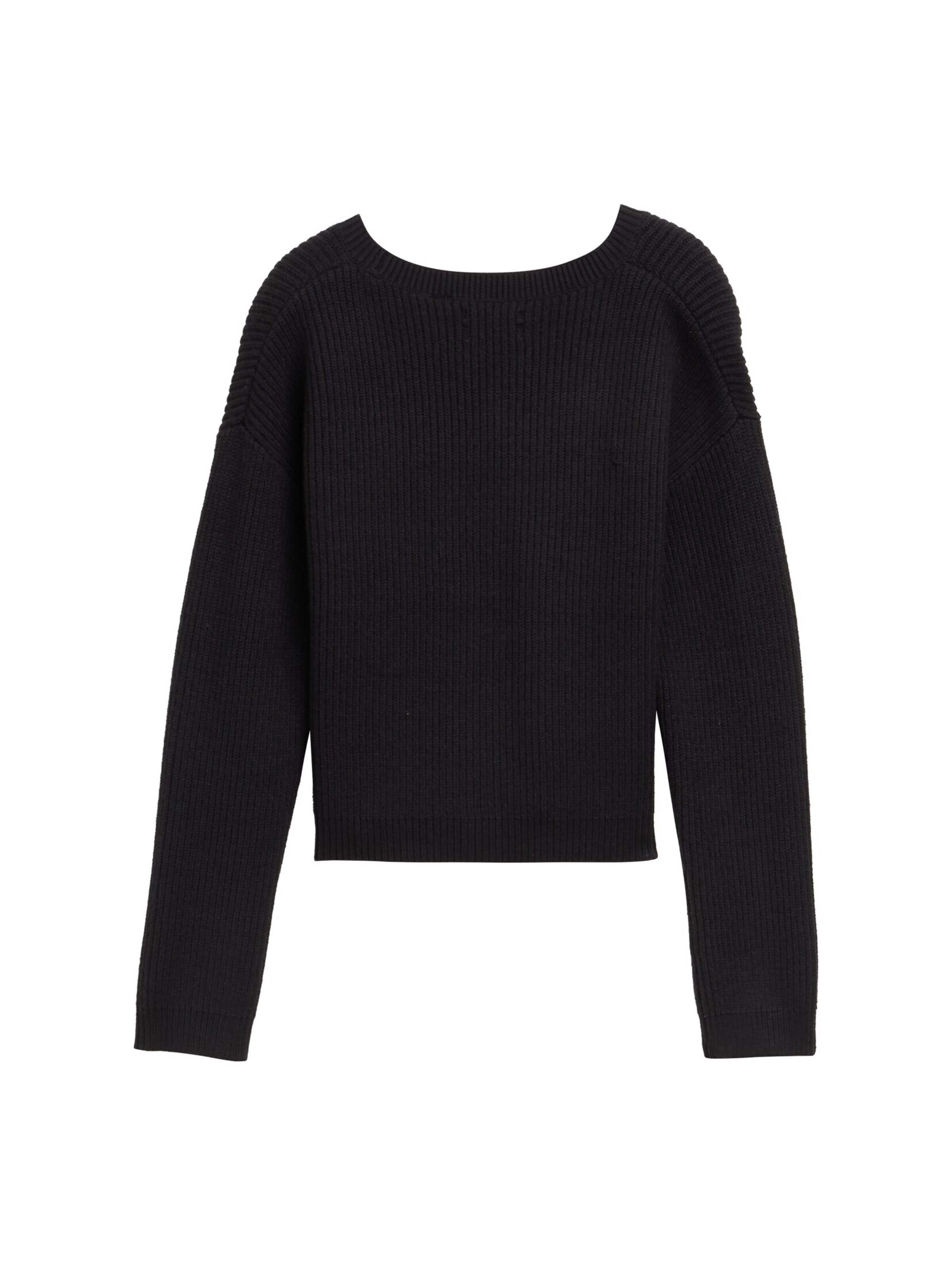 TOM TAILOR Strickjacke in Schwarz