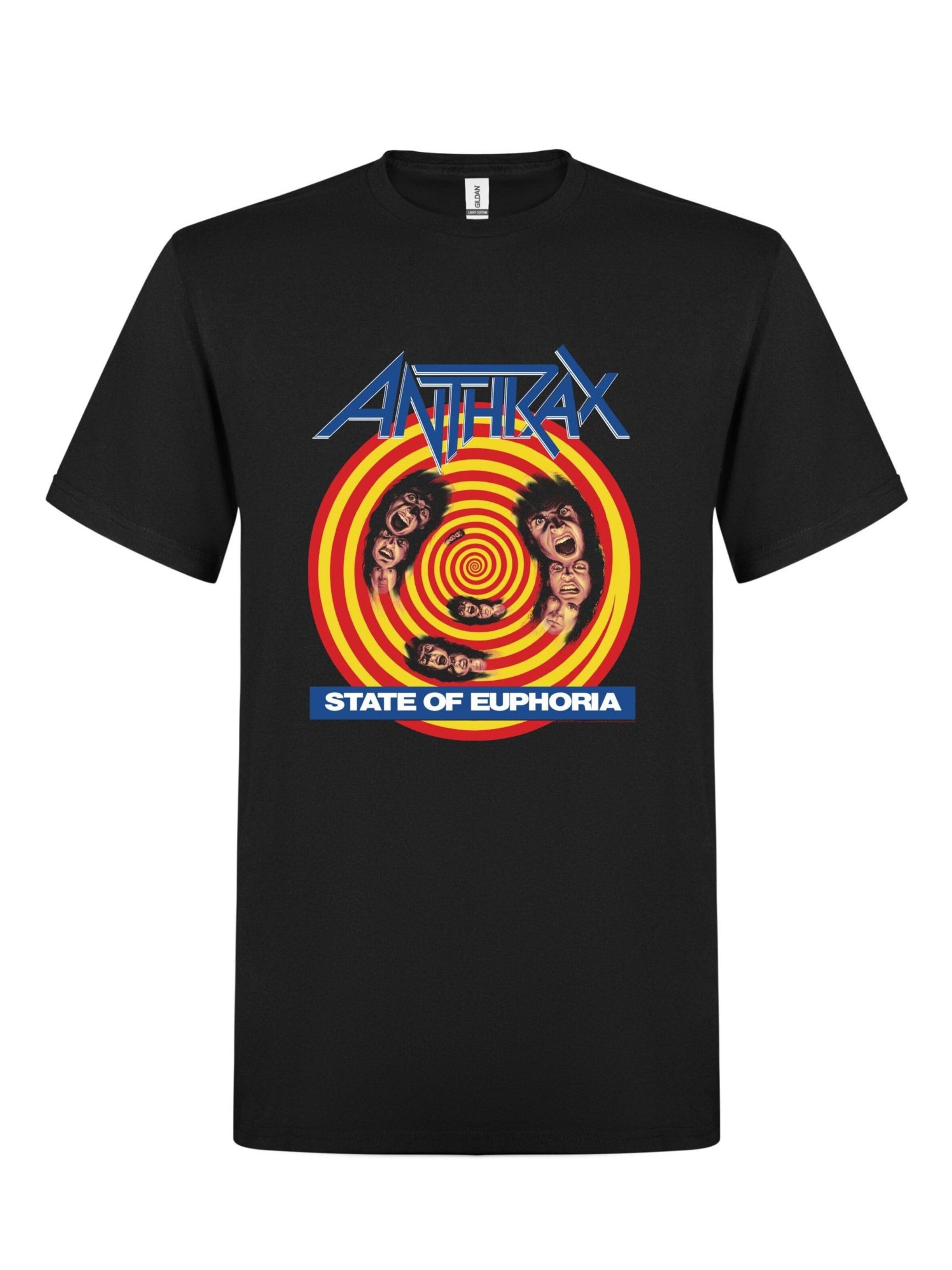 Rockshirts Koszulka 'Anthrax State of Euphoria T-Shirt' w kolorze czarny: przód