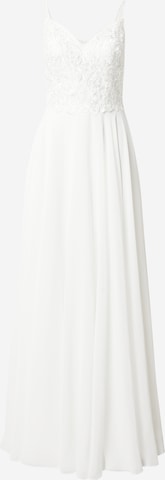 mascara Evening Dress in White: front