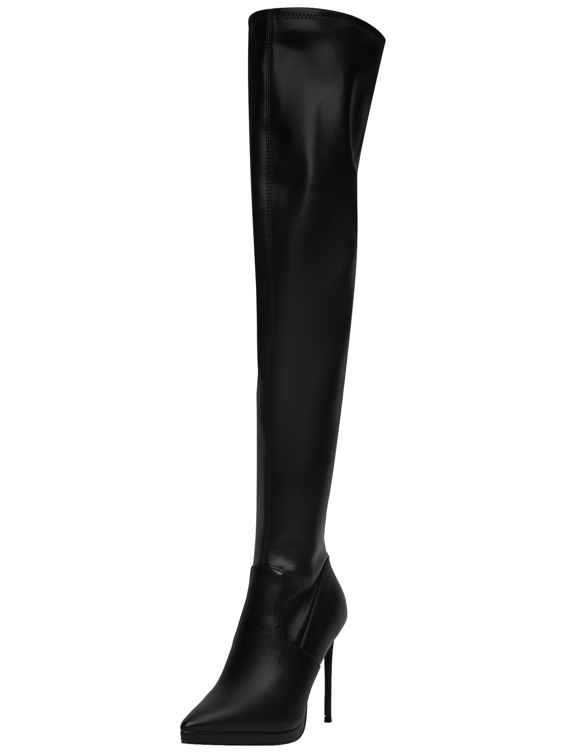 STEVE MADDEN Overknees in Schwarz: Vorderseite