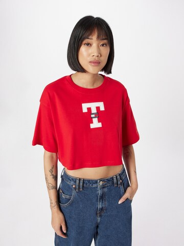 Tommy Jeans T-Shirt in Rot: Vorderseite