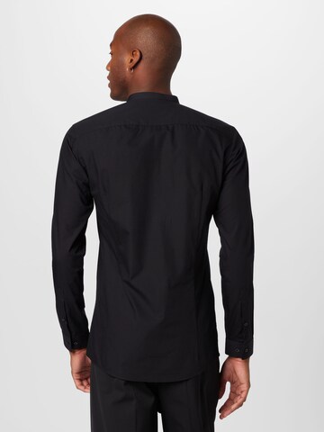 HUGO Slim fit Koszula 'Enrique' w kolorze czarny