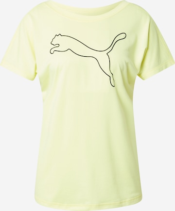 T-shirt fonctionnel PUMA en jaune : devant