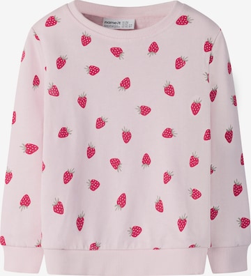 NAME IT Sweatshirt 'NMFVALBA' in Roze: voorkant