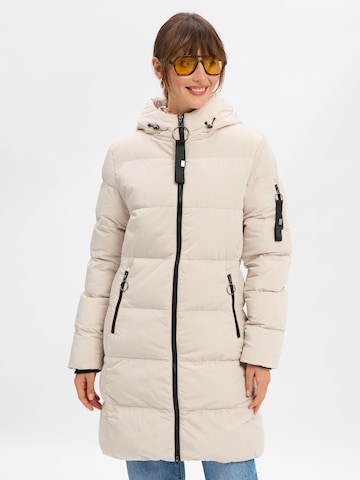 Manteau d’hiver Marie Lund en beige : devant
