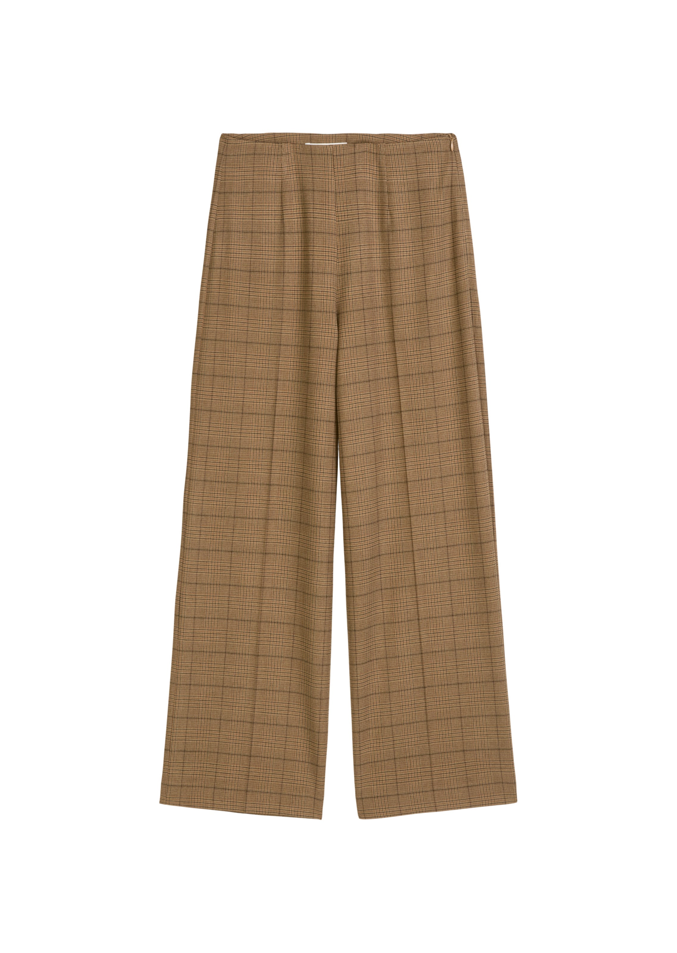 Marc O'Polo Široke hlačnice Hlače | rjava barva: sprednja stran