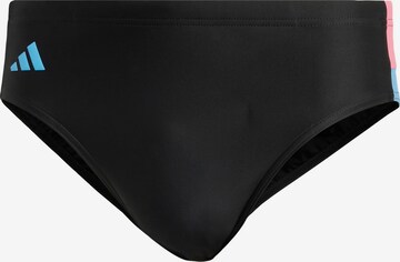 ADIDAS PERFORMANCE Athletic Swim Trunks in Black: front