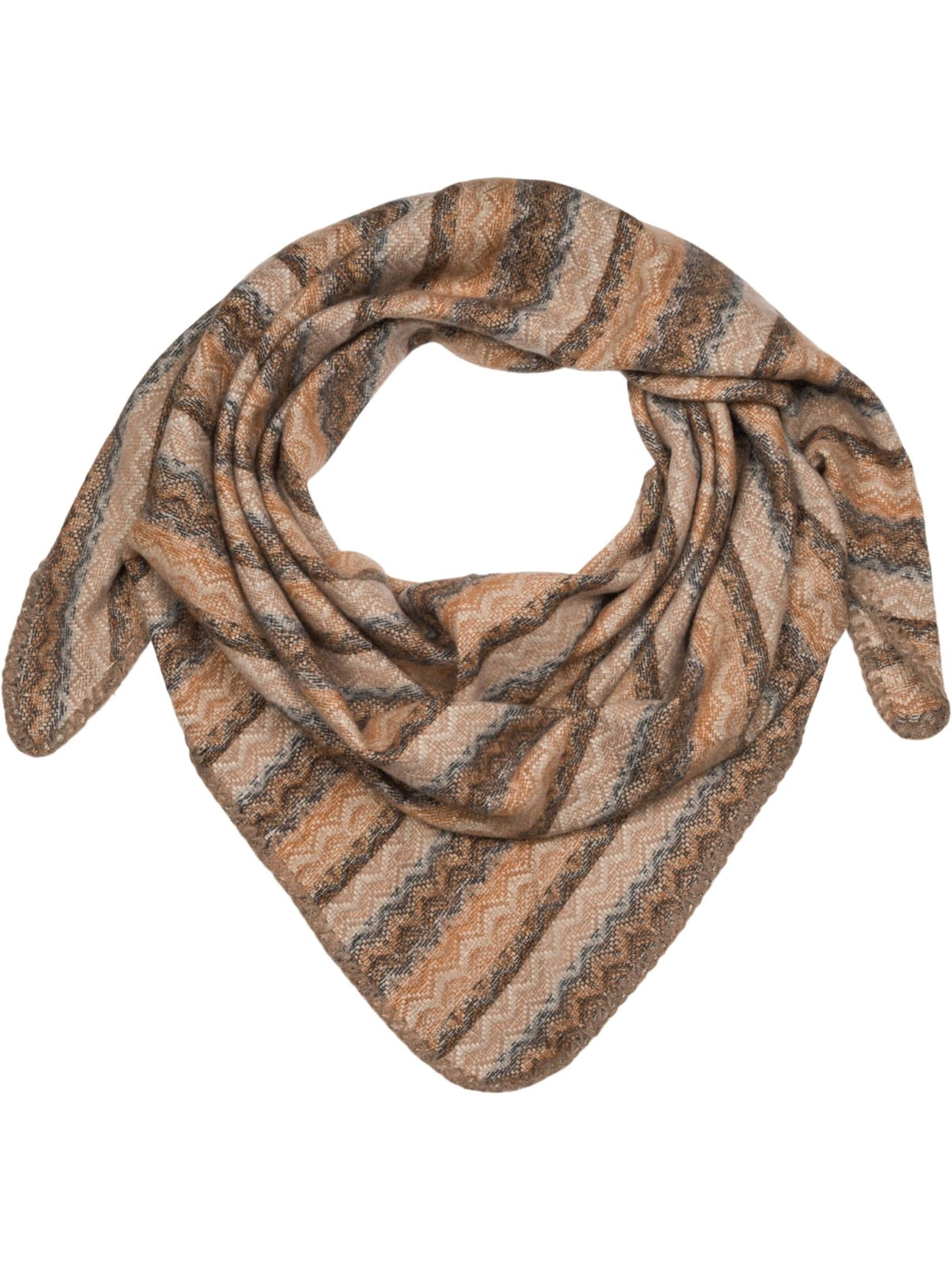 styleBREAKER Tuch 'Dreieckstuch Zick-Zack Webmuster'‌‌‌‌‌‌‌‌‌ in Grau: Vorderseite