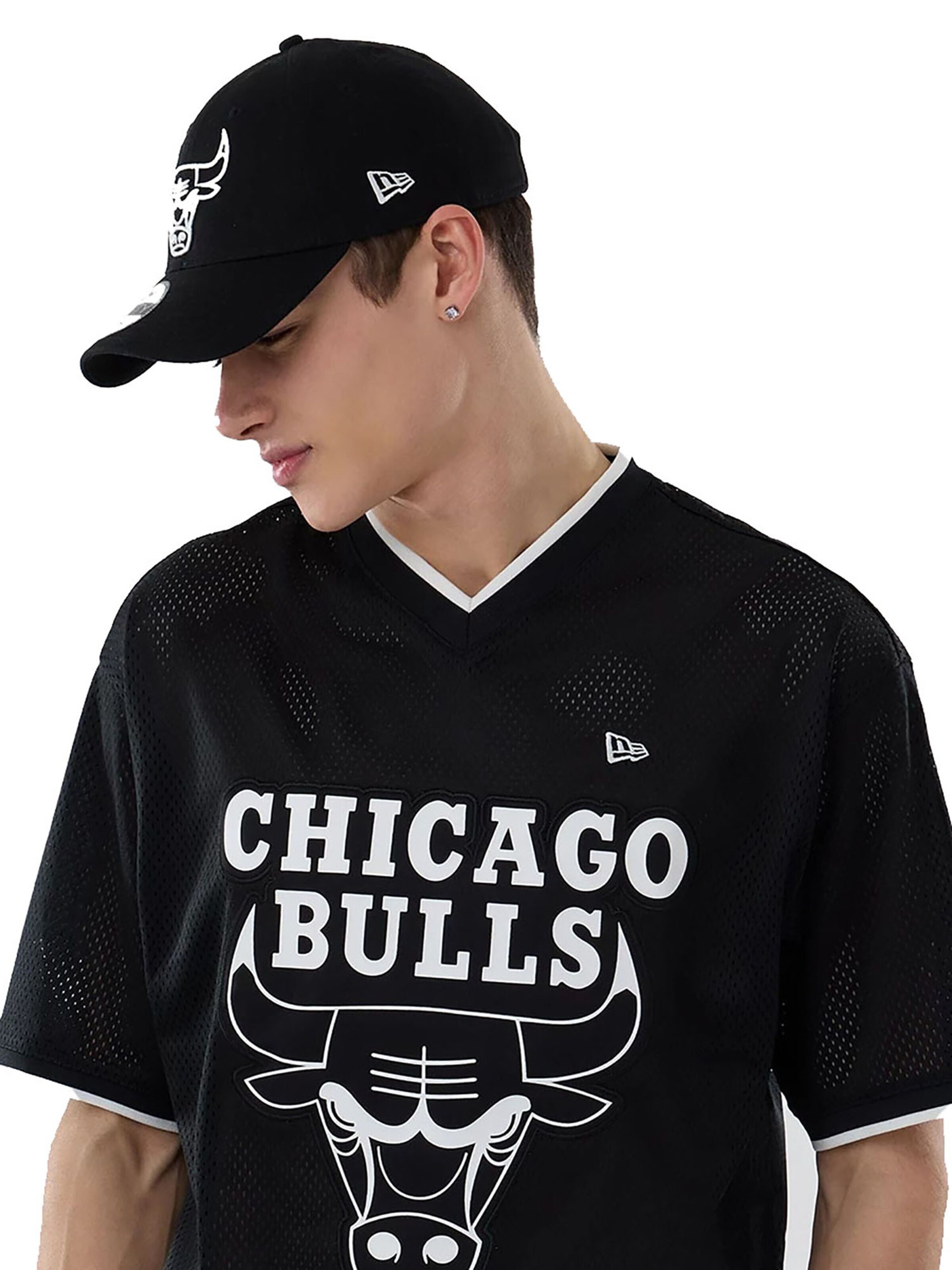 NEW ERA Shirt 'NBA Chicago Bulls'‌‌‌‌ in Schwarz