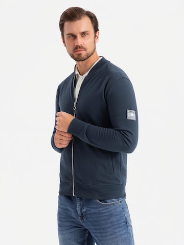 Ombre Sweatvest 'OM-SSZP-0215' in Blauw