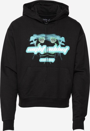 Night Addict Sweat-shirt en turquoise / vert / noir / blanc, Vue avec produit