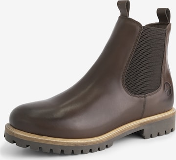 Travelin Chelsea boots 'Randers ' in Bruin: voorkant