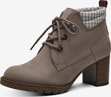 MARCO TOZZI Lace-Up Ankle Boots in Grey: front