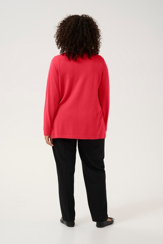 KAFFE CURVE Knit cardigan 'Farsia' in Red