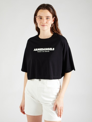 ARMEDANGELS Тениска 'LARIA' в черно: отпред