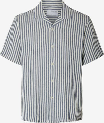 SELECTED HOMME Comfort fit Button Up Shirt in Blue: front