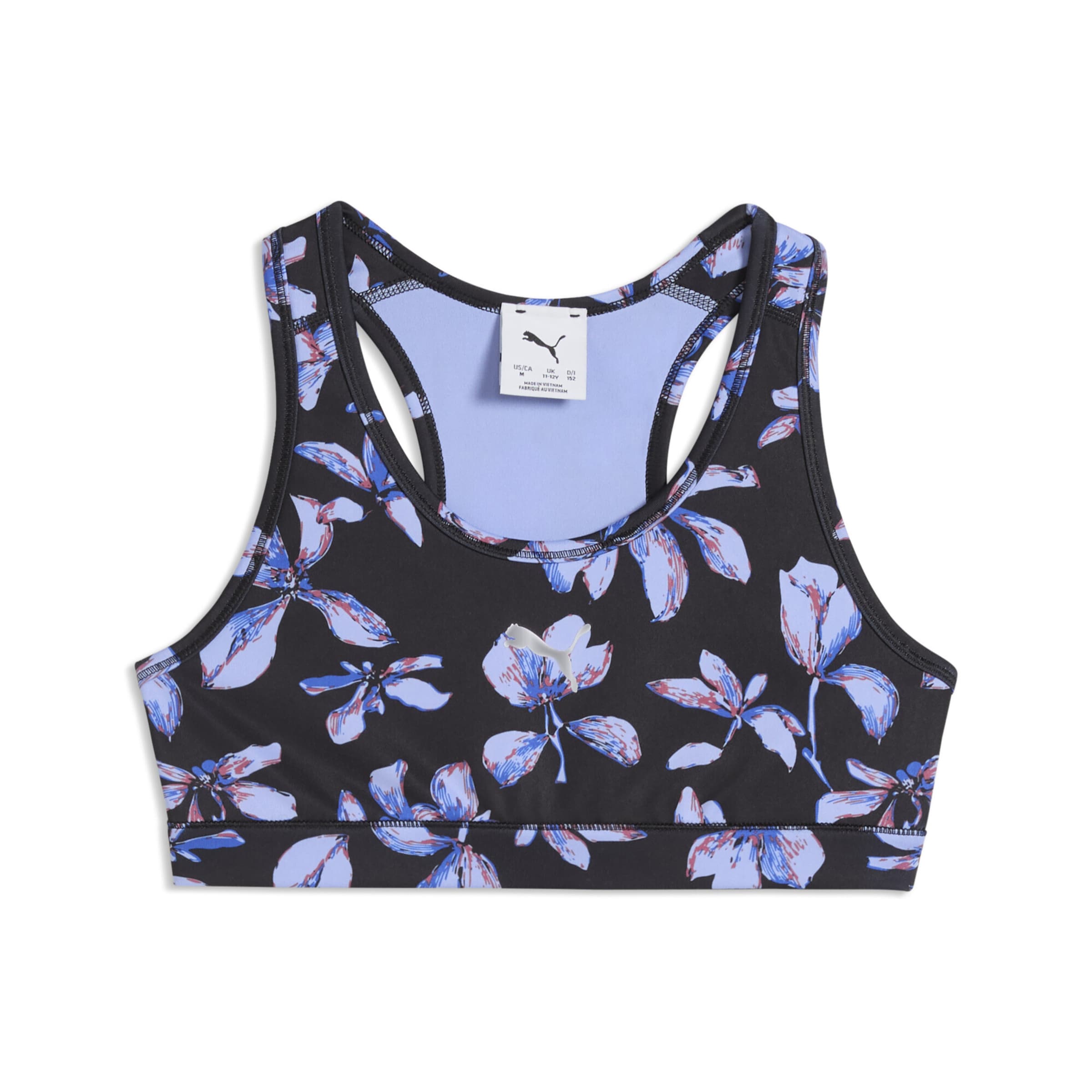 PUMA Bustier BH in Zwart: voorkant