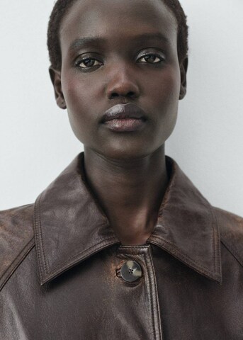 MANGO Between-Seasons Coat in Brown