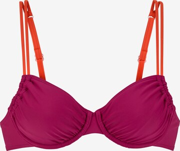 s.Oliver T-shirt Bikinitop in Roze: voorkant