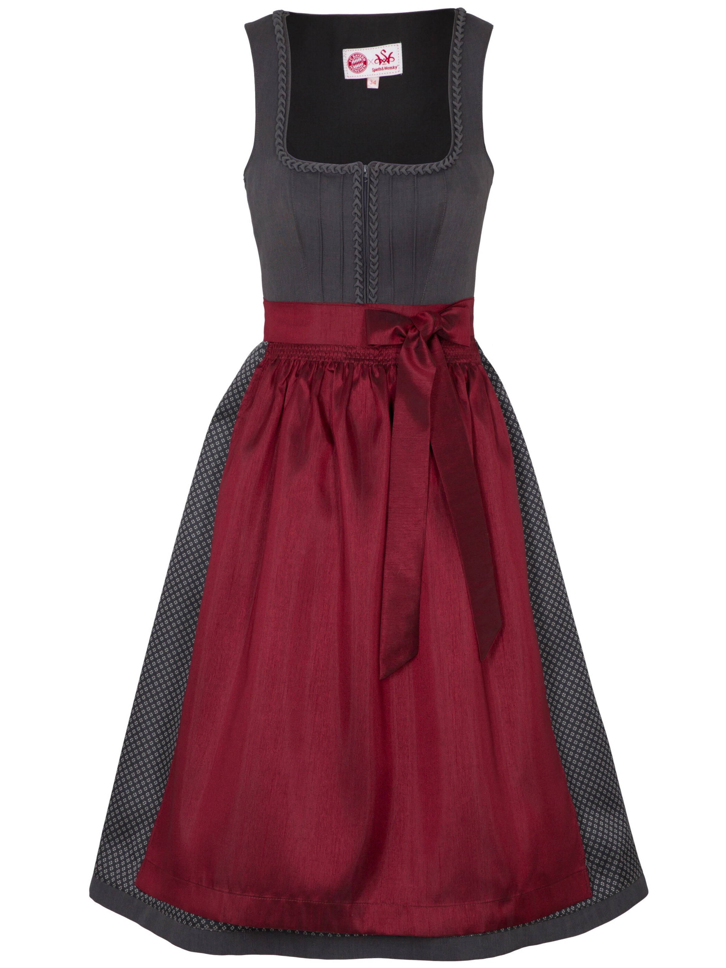 Dirndl SPIETH & WENSKY en gris : devant