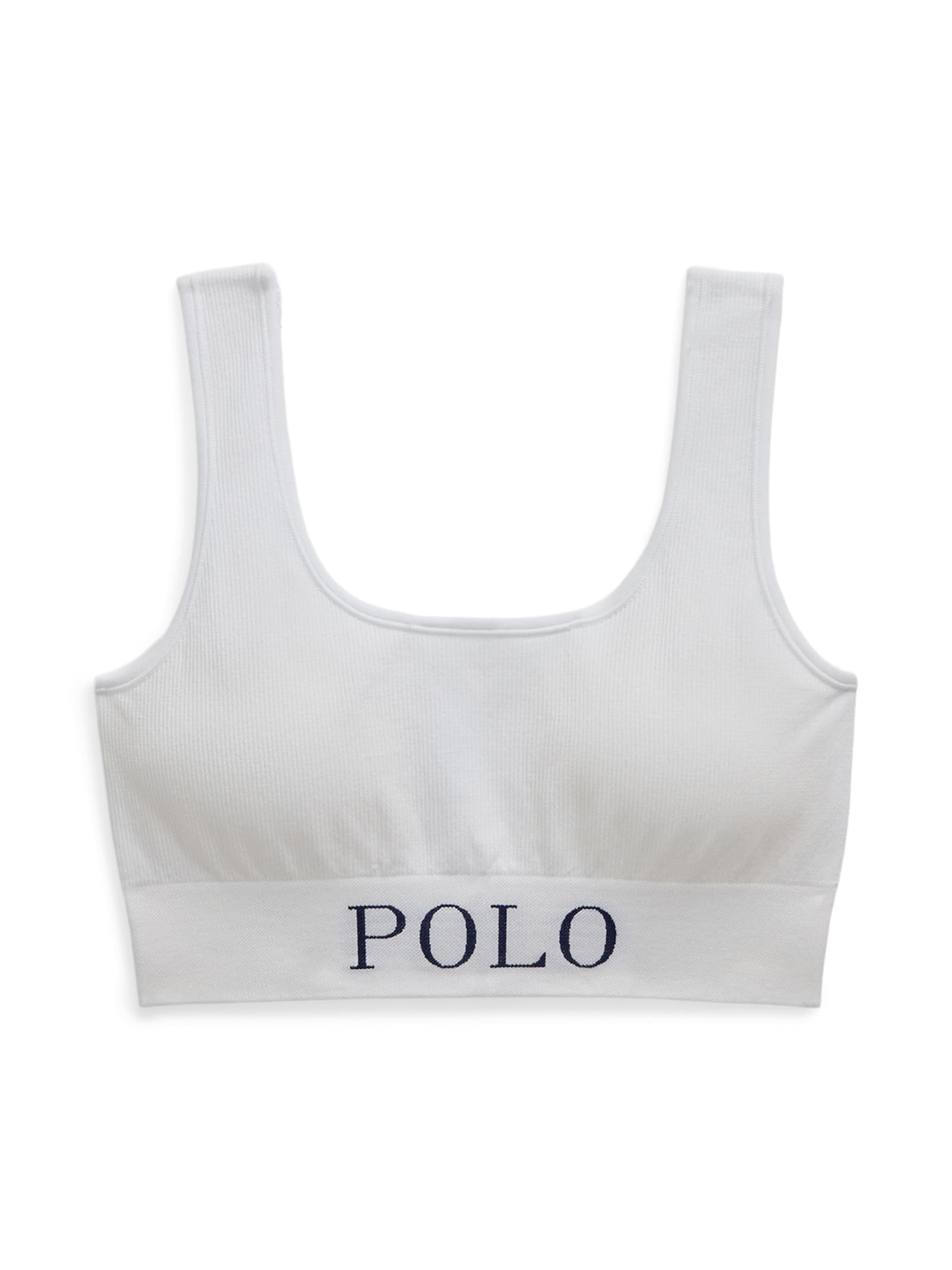 Polo Ralph Lauren Bustier Bustier ' Ribbed Seamless ' in Weiß: Vorderseite