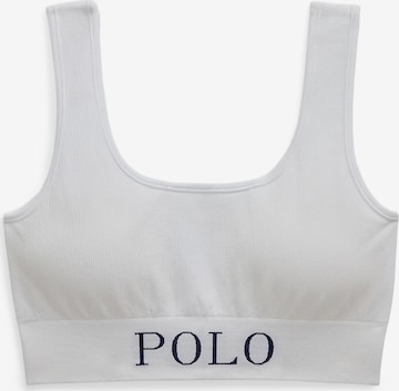 Soutien-gorge ' Ribbed Seamless ' Polo Ralph Lauren en blanc : devant