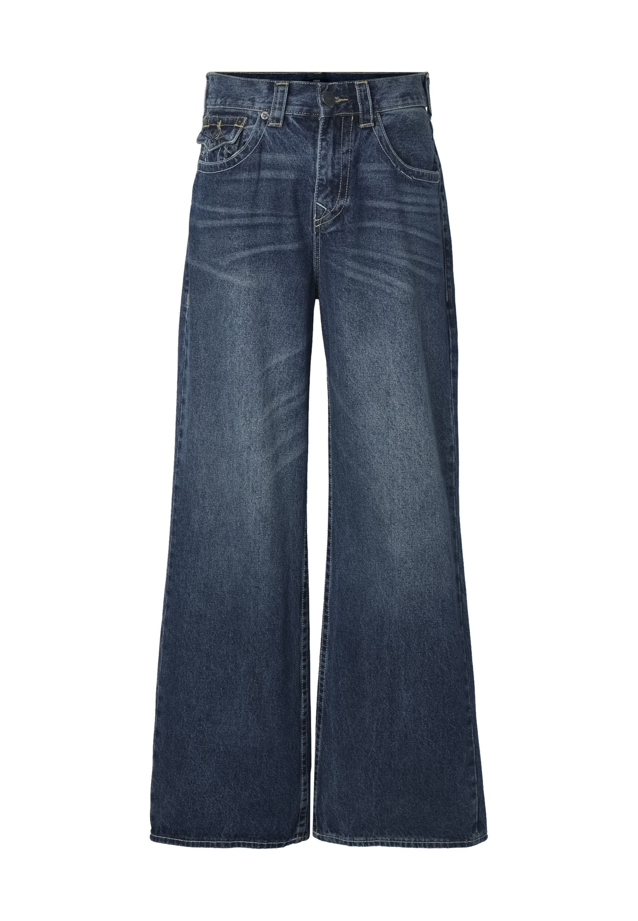 True Religion Wide leg Jeans 'Vinny ' in Blauw: voorkant