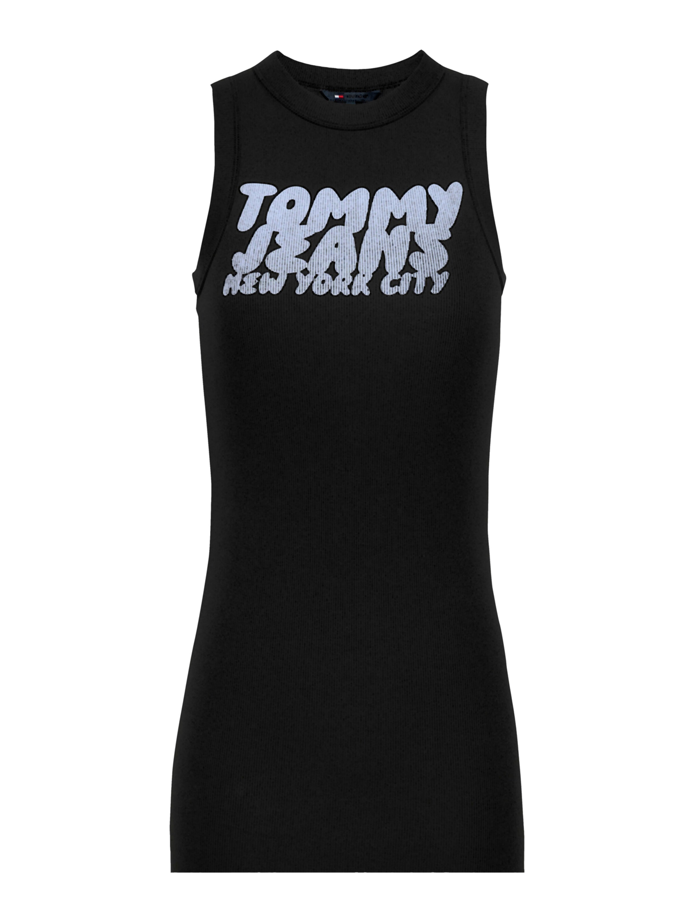 Tommy Jeans Лятна рокля в черно: отпред