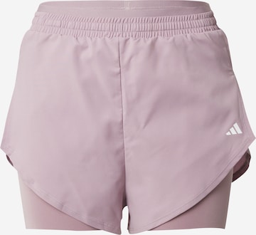 ADIDAS PERFORMANCE Regular Workout Pants 'Designed For Training 2In1' in Pink: front
