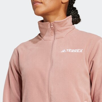 ADIDAS TERREX Functionele fleece jas 'Multi Essentials' in Roze