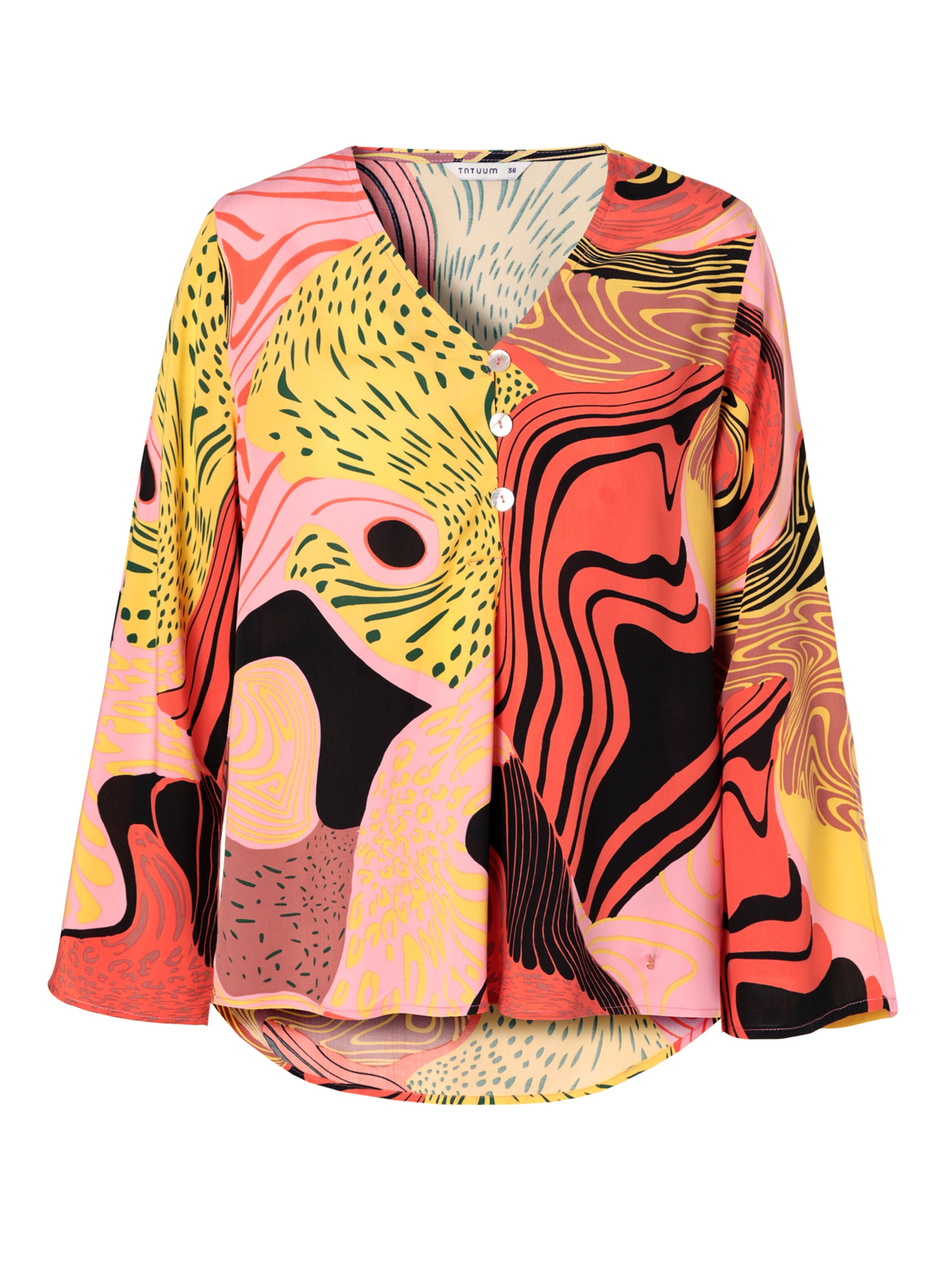 TATUUM Blouse 'Ganto' in S in Sand / Dusky pink / Light red / Black, Item view