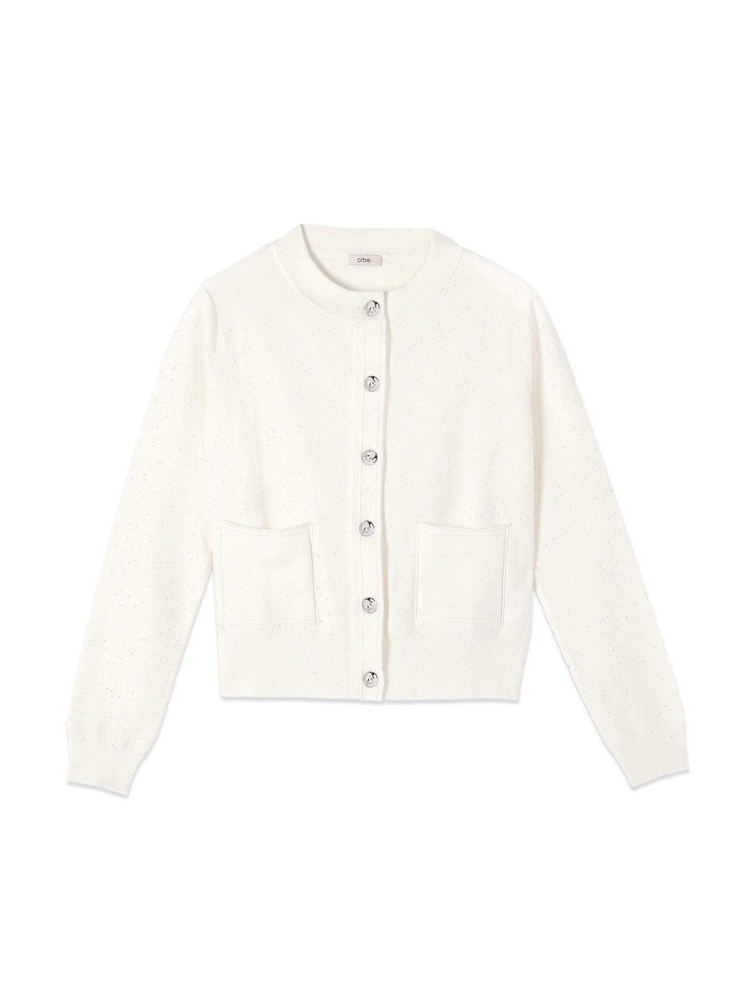 oltre Knit cardigan in White: front