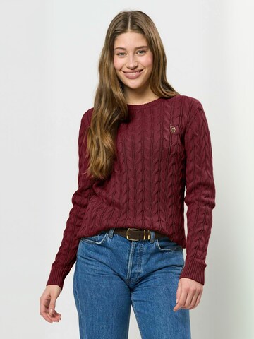 U.S. POLO ASSN. Trui ' UWMadeline ' in Rood: voorkant