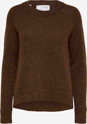 Pullover 'Lulu' di Selected Femme Tall in marrone: frontale