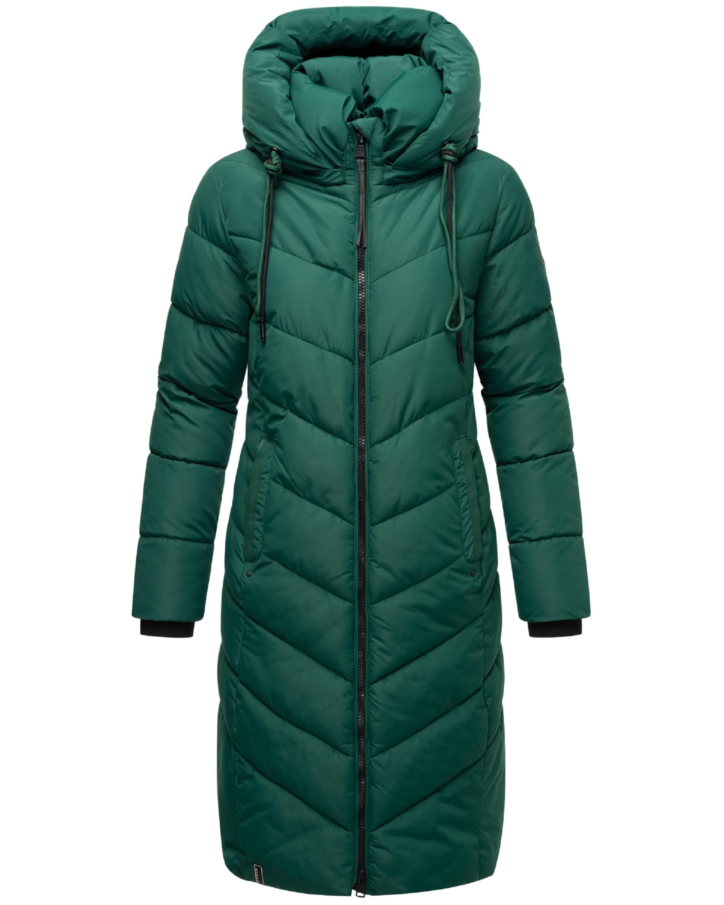 NAVAHOO Winter coat 'Sahnekatzii XIV' in Green: front