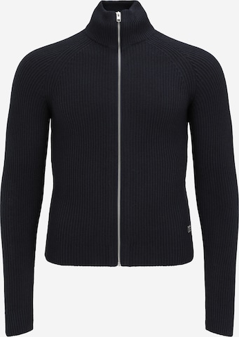 Jack & Jones Plus Neuletakki 'JJPANNEL' värissä sininen: etupuoli