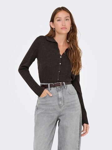 Cardigan 'ONLThea' ONLY en marron : devant