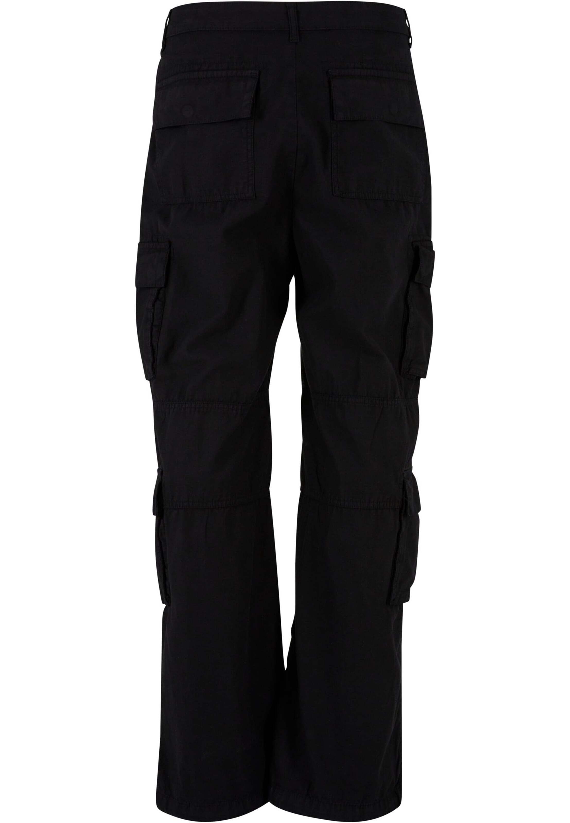 DEF Ohlapna forma Kargo hlače | črna barva